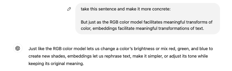 Transforming text with ChatGPT