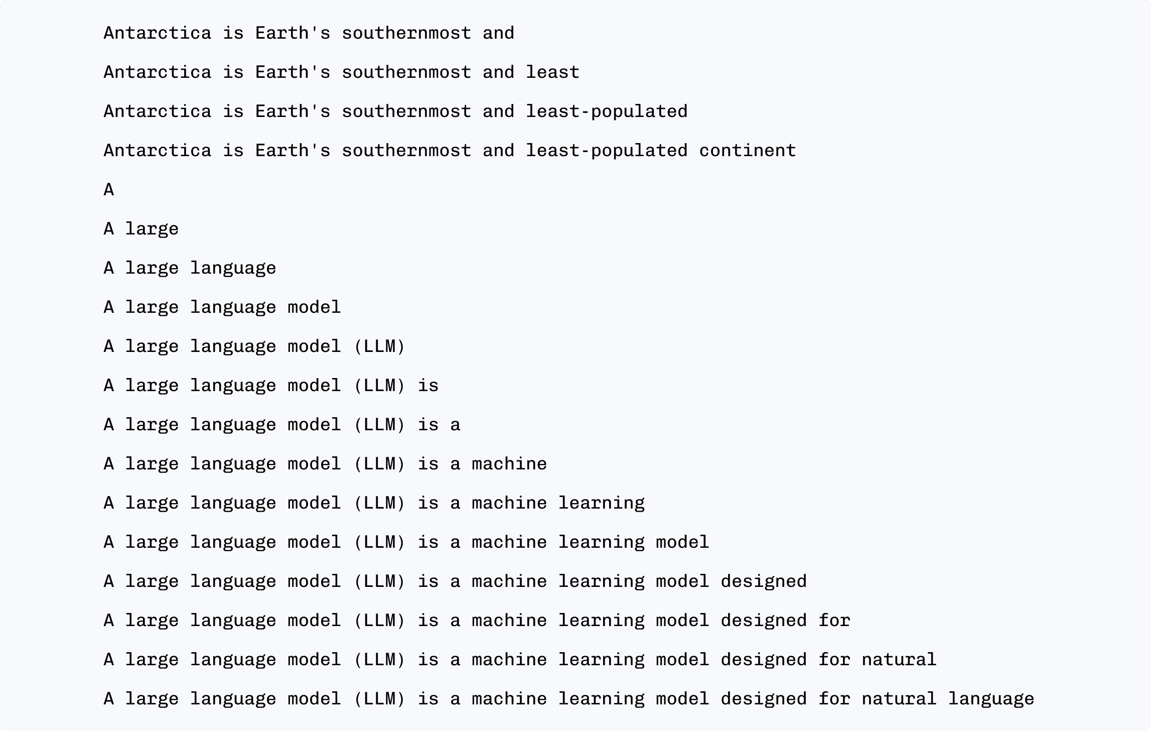 Example of how training snippets can be reused multiple times