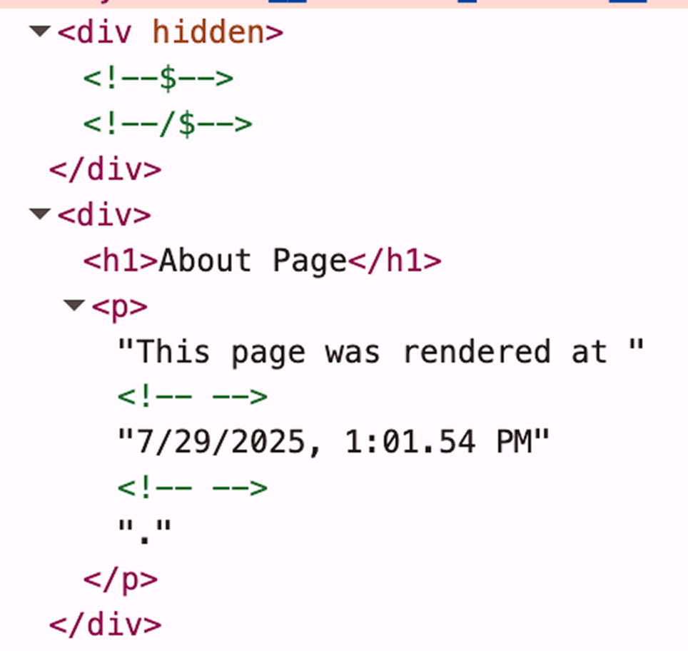 HTML response being served from Next.js ISR