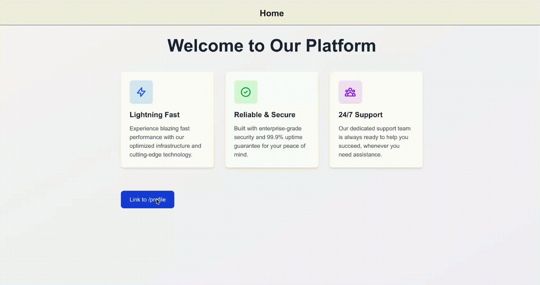 Demo showing Next.js automatic prefetching when a link enters the viewport
